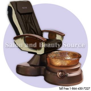 Lenox Pedicure Spa Unit Foot Chair Glass Bowl Massage