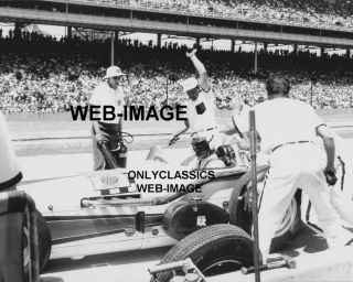 1961 Indy 500 Pit Action A J Foyt Photo Bowes Seal Fast