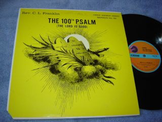 Rev C L Franklin The 100th Psalm LP Chess Sermon Orig