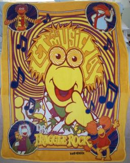 Fraggle Rock Jim Henson Muppet Plush Throw Blanket RARE