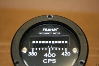 Vintage Frahm Frequency Panel Meter 380 420 CPS 100 150 Volts Made In