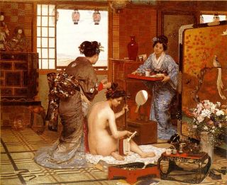 Marie Francois Firmin Girard Oil Painting Repro The Japanese Toilette