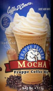 Frappe Coffee Mix Mocha Freeze 38 Servings Hot Cold