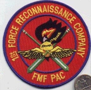 USMC US Marines Patch 1st Force Recon FMF Fleet Marine Force Pacific