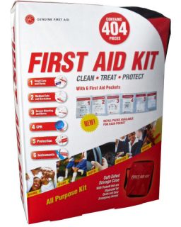 First Aid Medical Soft Kit Large 404 Items Soft Case