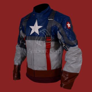 First Avenger Captain America Genuine Leather Jacket Chris Evans