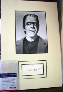  PSA DNA Certified Fred Gwynne Herman Munster Autograph