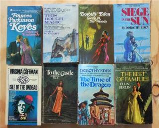 Lot 8 Vintage Gothic Romance Mystery Novels Eden Keyes Malm Stewart