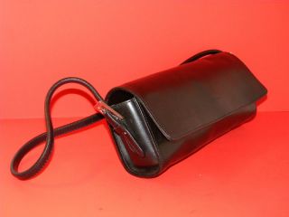 FREDERIC T PARIS Shoulder Bag Handbag Purse Black Leather MAde in