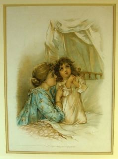 1900s Francis Brundage Signed Litho Our Father Which Art in Heaven