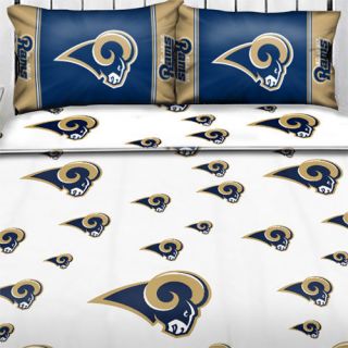  Rams Logo Twin Single Sheet Set Football Sheets Sports Bedding