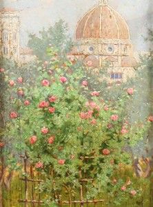 Edward Foote Listed Antique Orientalist Mosque Floral Cityscape RARE