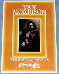 Van Morrison Concert Poster   Carnegie Hall 1972  Saint Dominics