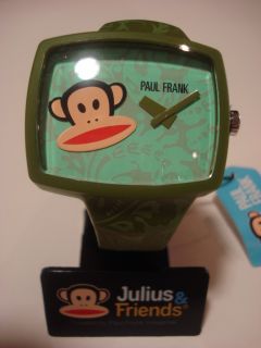 Paul Frank Julius Friends Julius Watch Face Green Strap Wristwatch