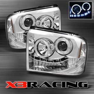 05 07 FORD F250 F350 F450 F550 EXCURSION HALO PROJECTOR LED HEADLIGHTS