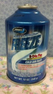 Johnsens Freeze Refrigerant Cold Air Fast Mobile A C Gas 12 oz Can