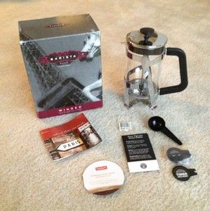  Barista Winged 8 Cup Coffee French Press by Bodum with Timer