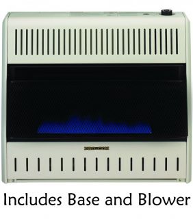  Dual Fuel Vent Free Blue Flame Heater with Blower Base NG LP