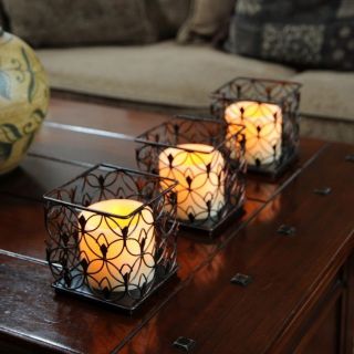Set of 3 Flameless Candles Candle LED Mood Lighting Lamp Medieval