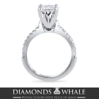 CT PRINCESS CUT SI SOLITAIRE ACCENTS DIAMOND ENGAGEMENT RING 14k