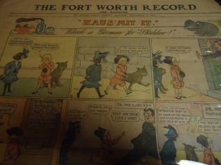 1906 Fort Worth Record Buster Brown Sunday Funnies Vintage Newspaper