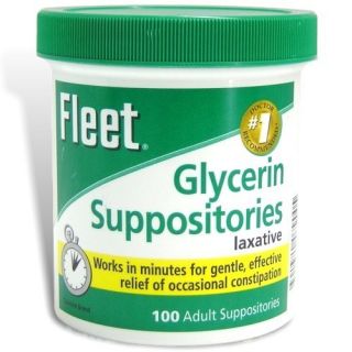 Fleet Glycerin Suppositories Laxative Adult Jar 100