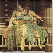 music lesson2 by frederick leighton 18x18 inch ceramic tile mural