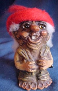 Fosse Troll 263 Laughing Red Hat Norway Tomte 6” w/ Tag Norway