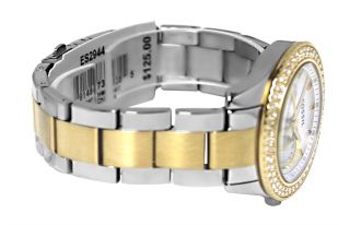  silver dial steel case gold and silver band women watch NEW