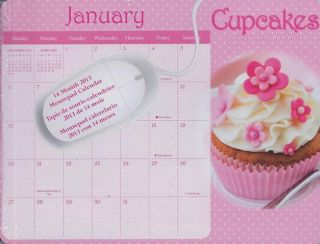 Studio 18 2013 Mousepad Paper Calendar 14 Month Cupcakes New in