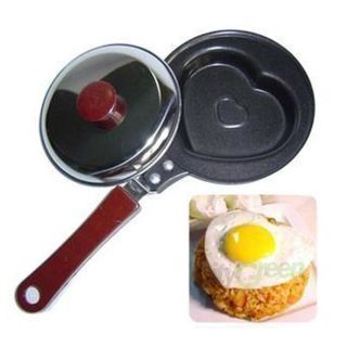 Kitchen Heart Shaped Egg Fry Frying Pan Pancake Pot Non Stick