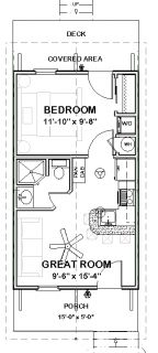 Complete House Plans 390 s F Cute Cottage 1 Bed 1 Ba