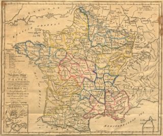 France Departements Toulon Inset Aitchison 1798 Map