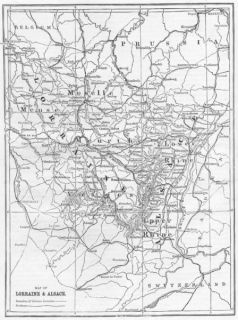  France Alsace Lorraine 1880 Map