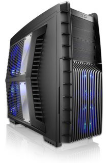 Black Blue ATX Full Tower Gaming Case w/ 360mm Water Cooling ATI 5970