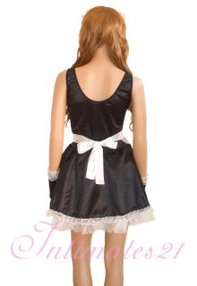 Hot Sexy Naughty White Bow french Maid Halloween Costume Dress