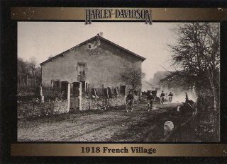 1918 U s Signal Corps in French Village World War I Harley Davidson