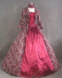 Victorian Gothic Cosplay Polyester Cotton Dress Ball Gown Prom Wedding