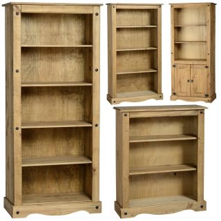 Corona Bookcase Living Room Furniture Study Office Mexican Pine Wood