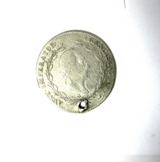 Austrian 20 Kreuzer Francis II 1830 Silver Coin