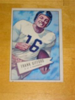 FRANK GIFFORD 1952 BOWMAN FOOTBALL LARGE CARD   ROOKIE