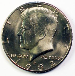 1982 D BU Kennedy Half Dollar Coin
