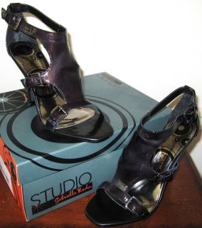 Gabriella Rocha Patent Leather Heels Sandals 8 Newl K