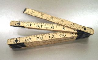 Vintage Lufkin Rule Co 72Folding Wooden Ruler No 8626