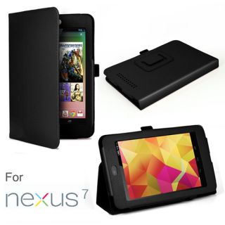 PU Leather Folio Case for Google Nexus 7 Tablet with 3 in 1 Built in