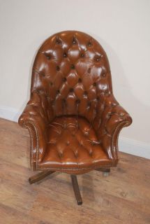 Leather Gainsborough Bucket Office Arm Chair Armchair