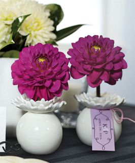 72 Porcelain Miniature Flower Vase Wedding Bridal Favor Dahlia