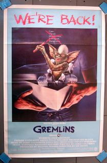 1985 Gremlins Were Back 1 Sheet Movie Poster Galligan Cates