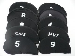 10 Neoprene Golf Head Cover Club Protection Black