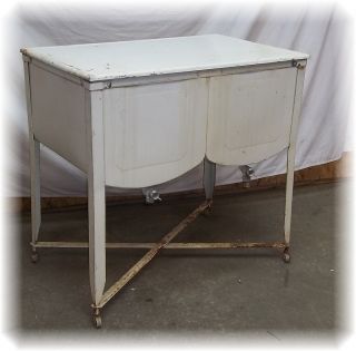 Double Wash Tub Galvanized Metal Stand Planter Ice Chest Cooler Beer